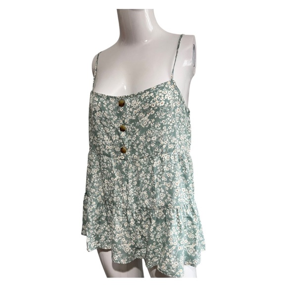 Paper Crane Blue Floral Tank - Picture 1 of 7